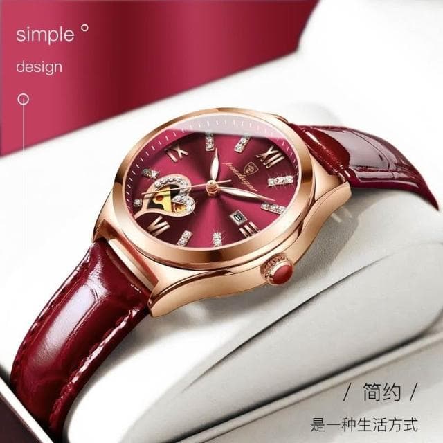 台灣現貨 高檔手錶 瑞士全自動機械手錶女防水夜光韓版潮流高檔耐用氣質女士手錶 交換禮物 女士手錶 女錶 品質優選