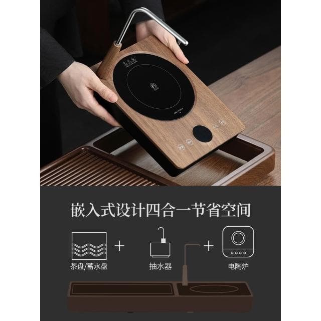 茶盤 汝窯茶具套裝家用一整套輕奢高檔客廳小型自動茶盤茶台燒水壺一體