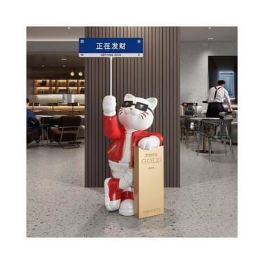 ✨廠家直銷✨ 招財貓發財大型落地擺件 公司前台擺件 客廳高檔店鋪門口裝飾品 開業禮物
