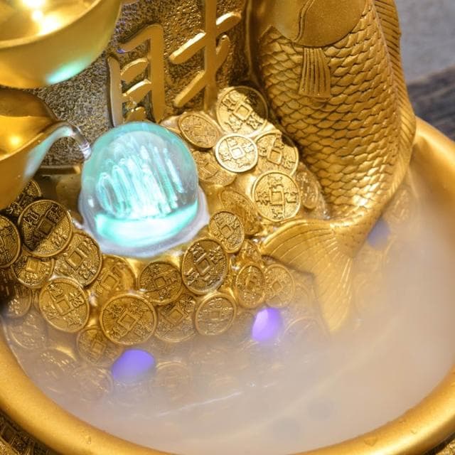 開業禮品流水擺件迴圈水風水輪招財進寶搖錢樹聚寶盆店鋪生財禮物