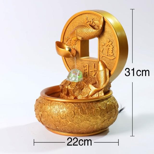 開業禮品流水擺件迴圈水風水輪招財進寶搖錢樹聚寶盆店鋪生財禮物