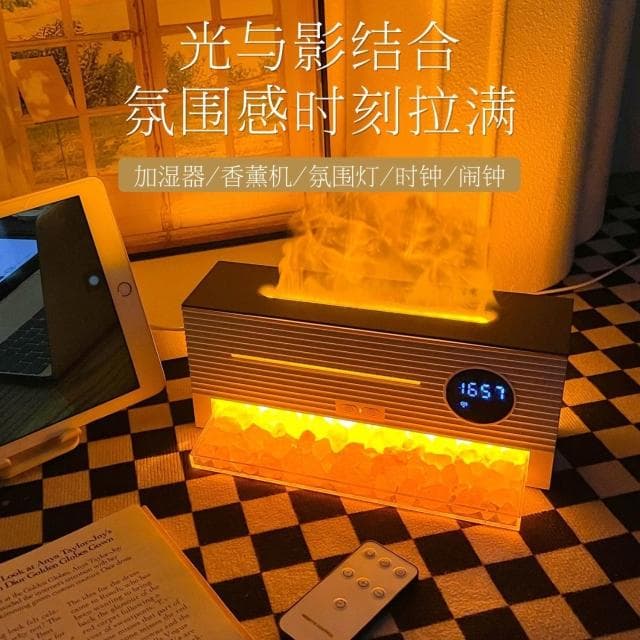 2020人好評 守幸香薰火焰加濕器臥室氛圍燈三合一女生日禮物送閨蜜小眾高顏值