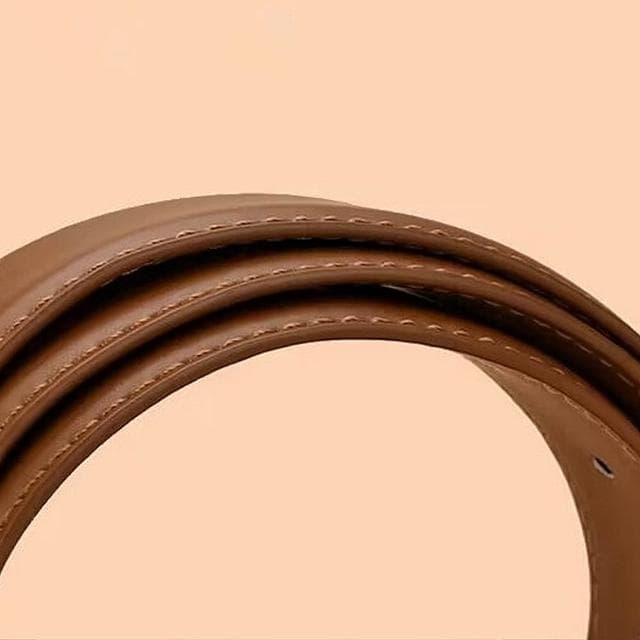 【EMMA SUE】方頭腰帶 復古皮帶 女生真皮皮帶 皮帶 腰帶 寬腰帶 高級感 老錢風配件 牛仔褲帶 褲帶 牛皮帶 金扣腰帶 禮物