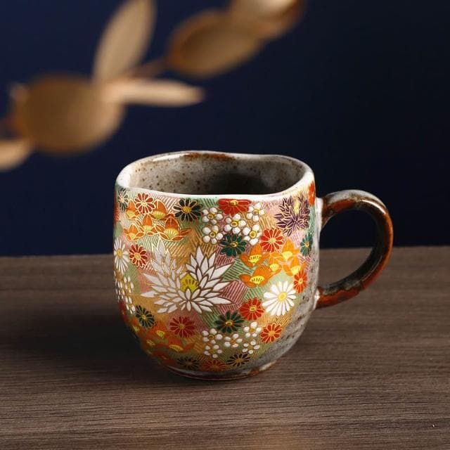 日本進口手作金花詰馬克杯貓咪咖啡杯茶杯結婚生日禮物杯子