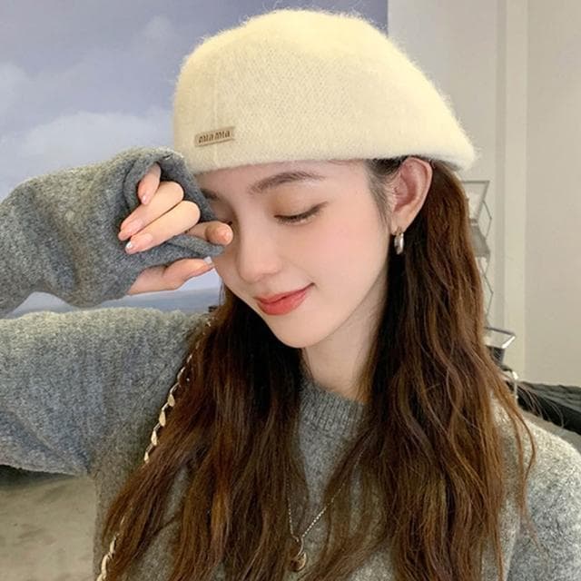 【EMMA SUE】帽子女 兩戴畫家帽 復古帽 英倫帽 報童帽 鴨舌帽 貝雷帽 前進帽 畫家帽 狩獵帽 兔毛帽 顯瘦神器 小禮物 005