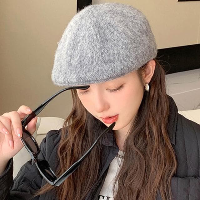 【EMMA SUE】帽子女 兩戴畫家帽 復古帽 英倫帽 報童帽 鴨舌帽 貝雷帽 前進帽 畫家帽 狩獵帽 兔毛帽 顯瘦神器 小禮物 005