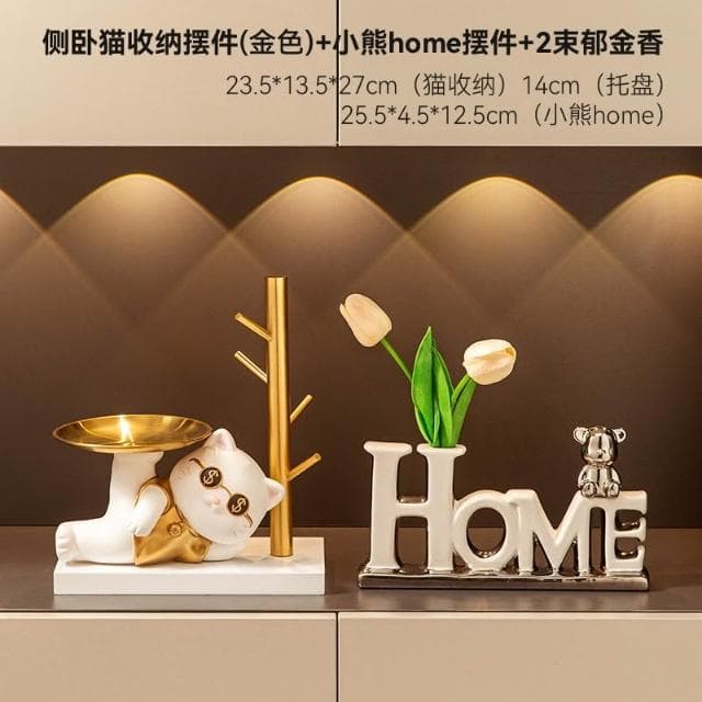 招財貓 玄關收納 鑰匙收納 裝飾品擺件 家居裝飾 客廳擺設 喬遷禮品 酒柜裝飾品 交換禮物