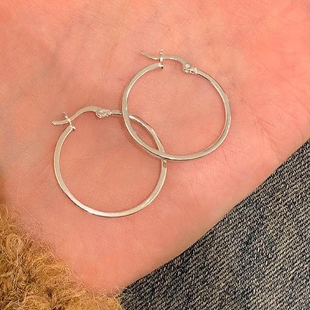 【KT DADA】大圓圈耳環 大耳環 耳夾 大圈耳環 耳環 女生耳環 飾品 純銀耳環 耳圈 耳墜 耳飾 銀色耳環