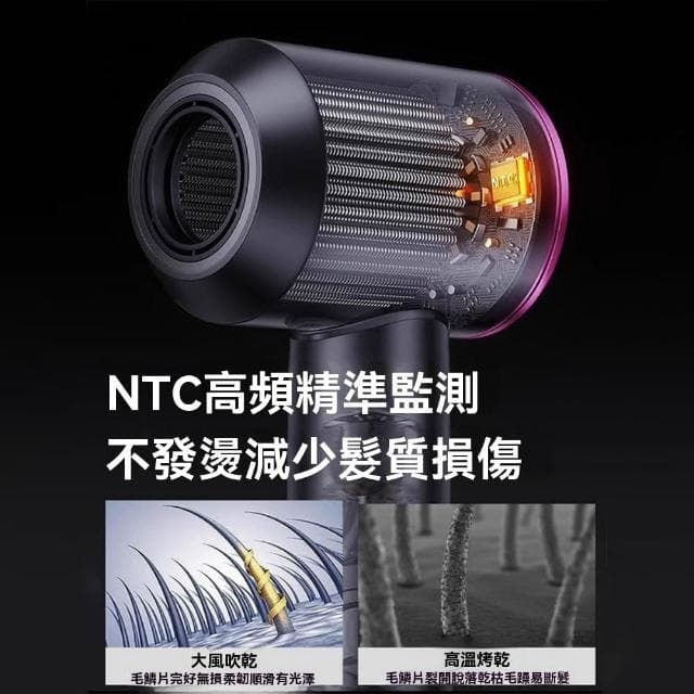 吹風機 高速 無葉負離子 「不傷髮」家用發廊電吹風筒