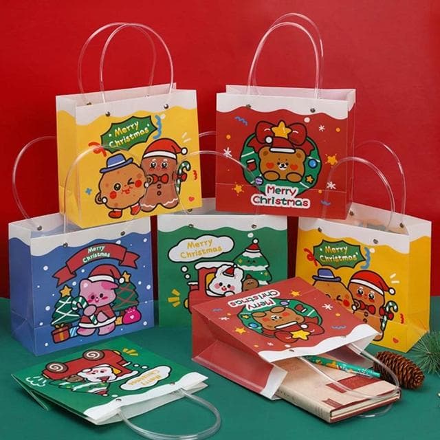 聖誕節手提收納袋 (禮物袋 手提袋 禮品袋 包裝袋 防潑水 收納袋 環保袋 耶誕節 聖誕節)