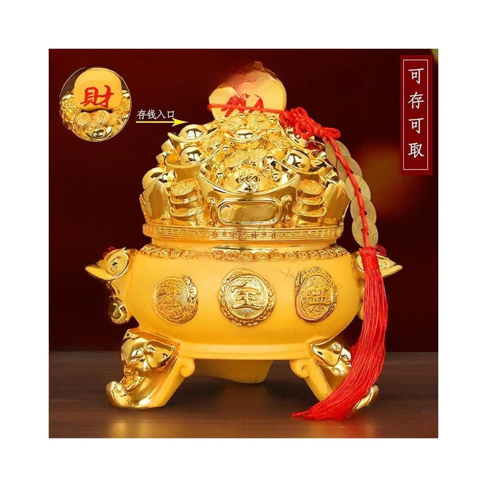△沙金聚寶盆存錢罐 可存可取 存錢桶 造型存錢筒 質感存錢筒 招財存錢筒 店鋪 公司前臺擺飾 喬遷 開幕送禮 入厝禮物A