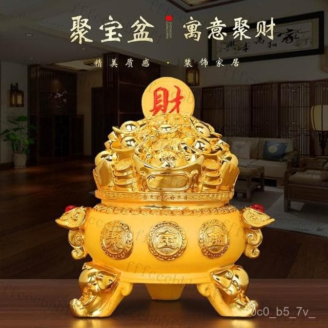 △沙金聚寶盆存錢罐 可存可取 存錢桶 造型存錢筒 質感存錢筒 招財存錢筒 店鋪 公司前臺擺飾 喬遷 開幕送禮 入厝禮物A