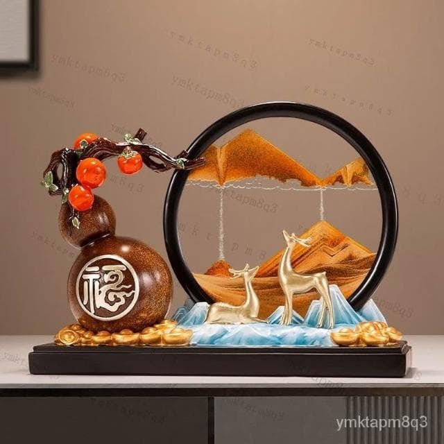 ⭐招財葫蘆 流沙畫擺件 玄關擺件 裝飾品擺件 家居裝飾品 擺件 桌面擺件 擺飾 電視櫃擺件 酒櫃擺件 開幕送禮 入厝禮物