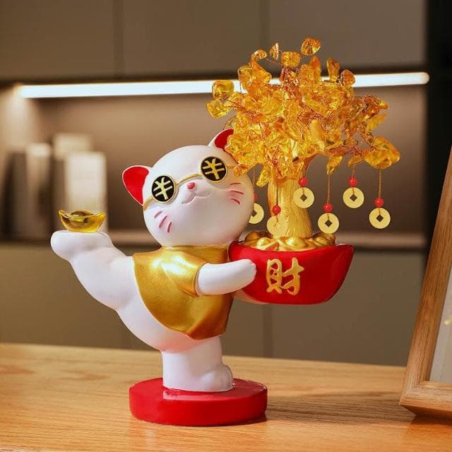熱賣✨招財貓 入厝禮物 招財擺飾 發財樹 店面裝飾 開幕送禮 家裡擺飾 裝飾品擺件 開業送禮 喬遷禮品 開幕禮品SY