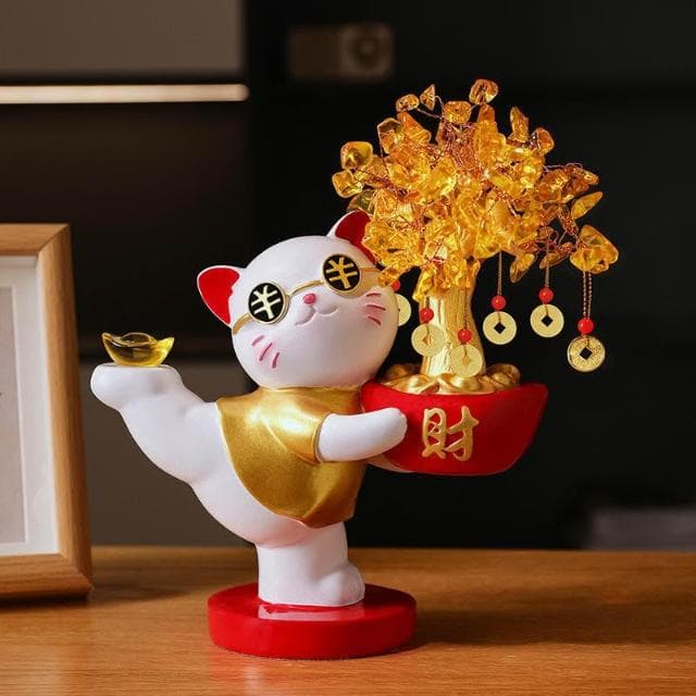 熱賣✨招財貓 入厝禮物 招財擺飾 發財樹 店面裝飾 開幕送禮 家裡擺飾 裝飾品擺件 開業送禮 喬遷禮品 開幕禮品SY