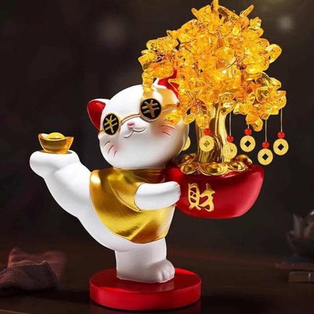 熱賣✨招財貓 入厝禮物 招財擺飾 發財樹 店面裝飾 開幕送禮 家裡擺飾 裝飾品擺件 開業送禮 喬遷禮品 開幕禮品SY