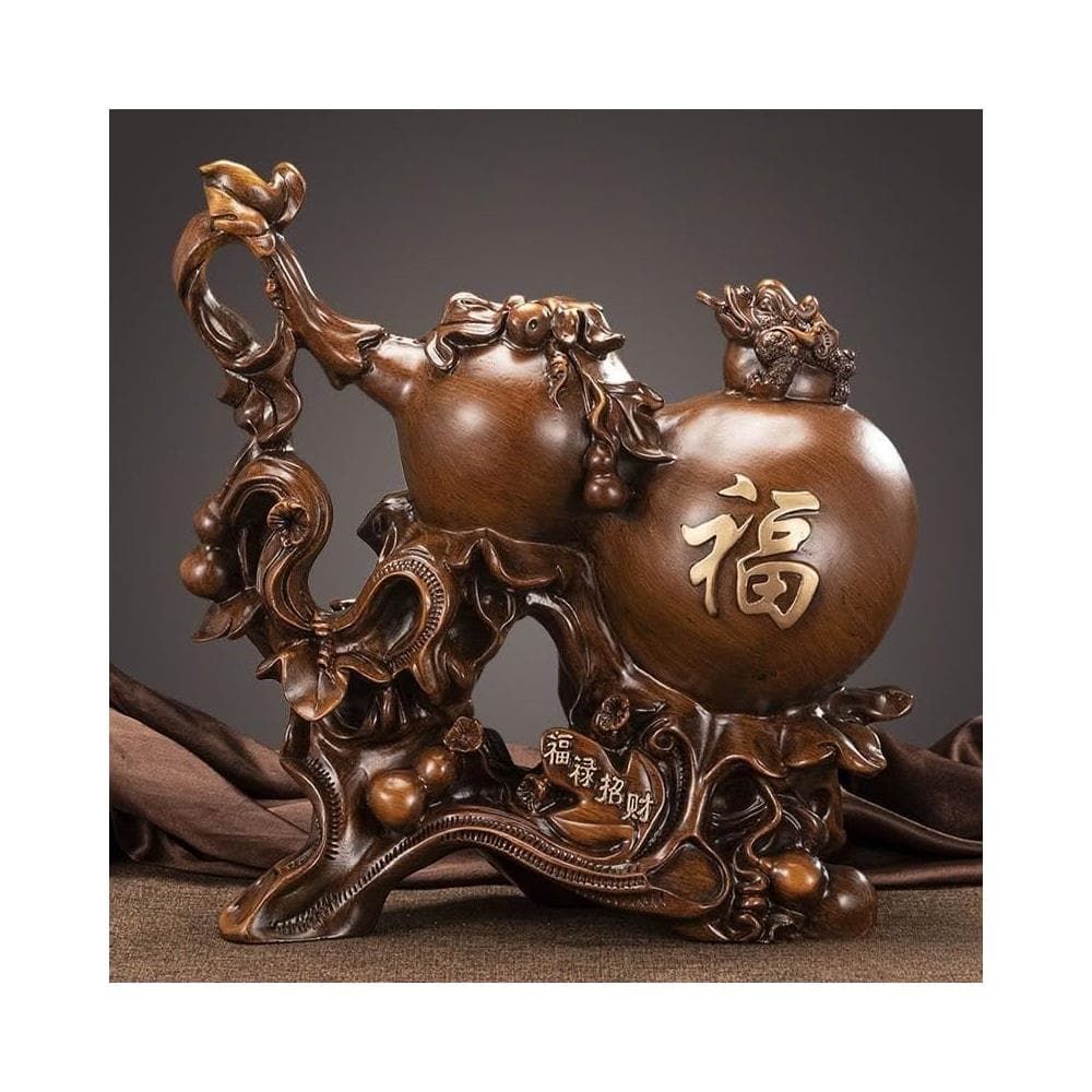 招財葫蘆擺件 傢居客廳玄關酒櫃博古架裝飾工藝品 搬傢禮物喬遷新居 入厝 新屋禮物 開店送禮 開業送禮