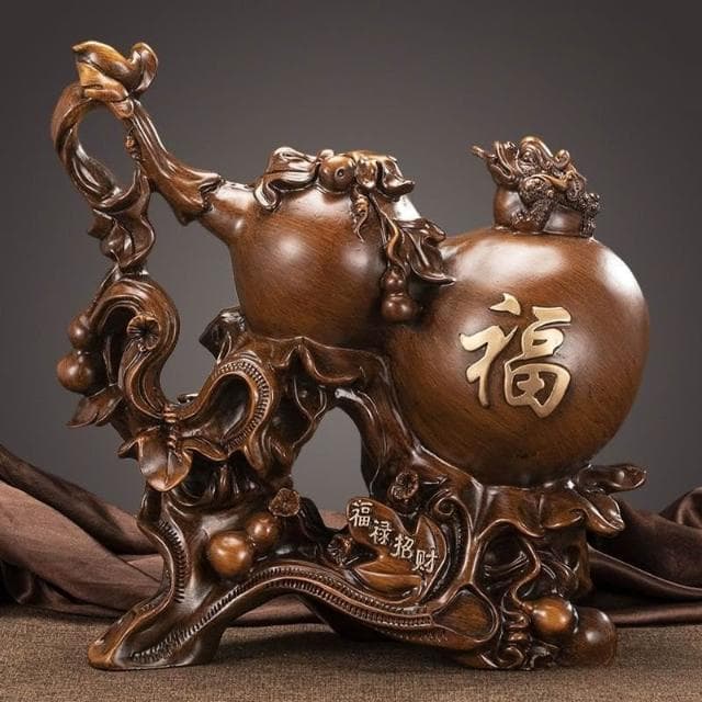招財葫蘆擺件 傢居客廳玄關酒櫃博古架裝飾工藝品 搬傢禮物喬遷新居 入厝 新屋禮物 開店送禮 開業送禮