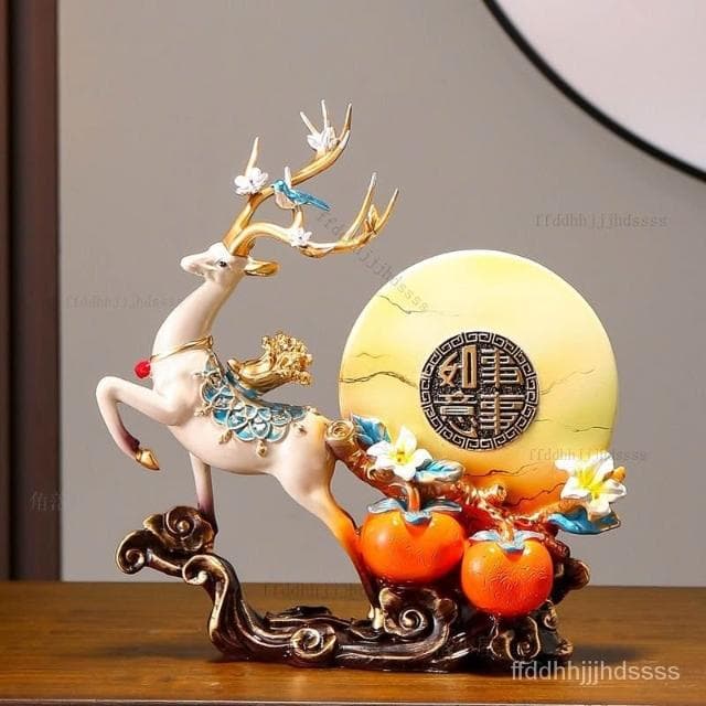 🔥事事如意 擺件 擺飾 招財擺飾 招財鹿 玄關擺飾 電視櫃擺飾 裝飾品擺件 客廳擺件 酒櫃裝飾品 喬遷禮物 入厝禮物AA