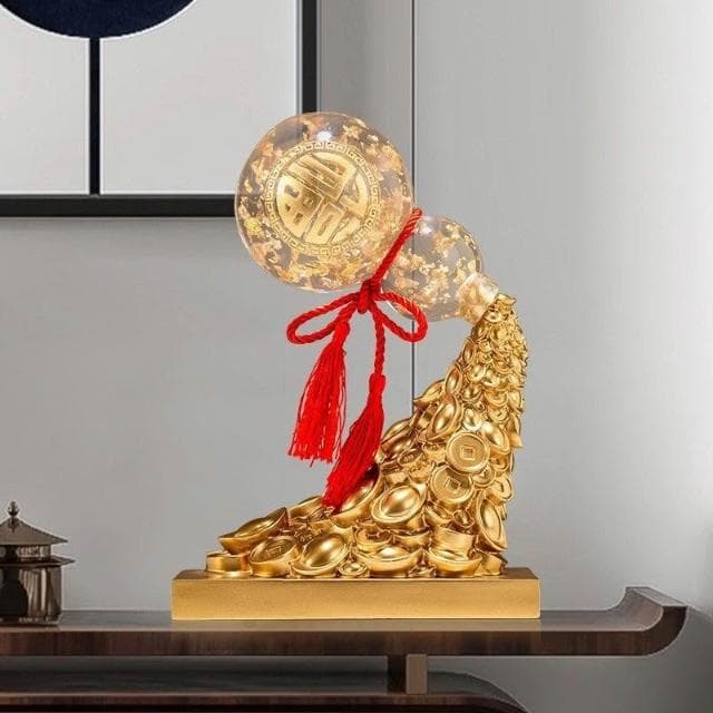 免運 金箔葫蘆擺件 葫蘆 入厝禮物 招財擺飾 開業禮品 生意興隆 辦公室擺飾 客廳擺飾 喬遷禮品 居家裝飾 玄關擺件