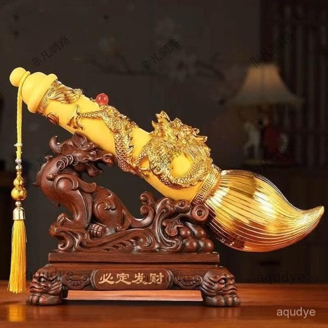 免運 必定發財 大發財筆 金蟾龍狀元筆 招財擺飾 風水擺飾  開光 創意居傢 公司擺件 招財 納福 開幕送禮 入厝禮物