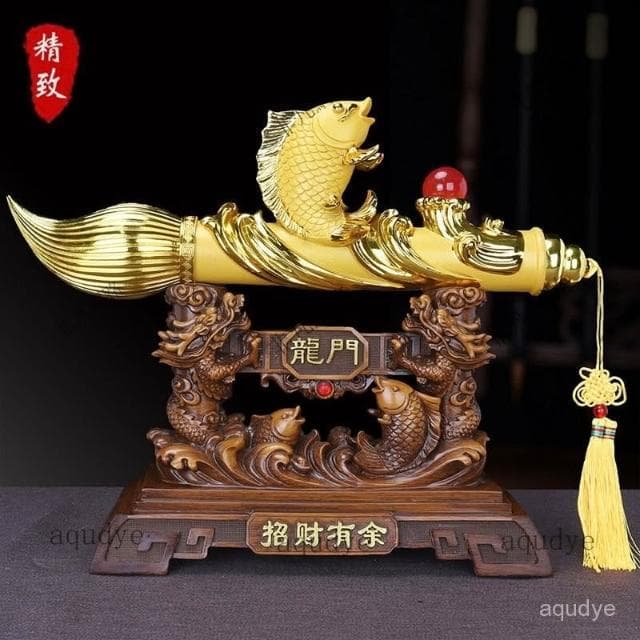 免運 必定發財 大發財筆 金蟾龍狀元筆 招財擺飾 風水擺飾  開光 創意居傢 公司擺件 招財 納福 開幕送禮 入厝禮物