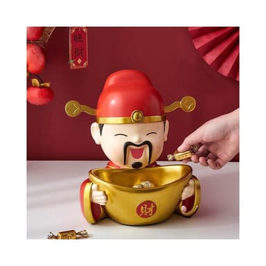 財神爺擺件 招財擺飾 入厝禮物 玄關擺件 鑰匙收納 玄關收納  交換禮物 酒櫃電視櫃裝飾品 開業禮品