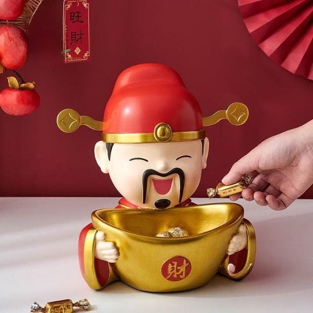 財神爺擺件 招財擺飾 入厝禮物 玄關擺件 鑰匙收納 玄關收納  交換禮物 酒櫃電視櫃裝飾品 開業禮品