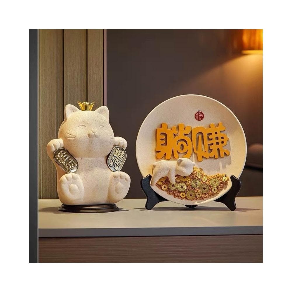 免運 招財貓 入厝禮物 招財擺飾 前臺擺件 家居裝飾品 開業禮物 客廳裝飾 喬遷禮品 交換禮物