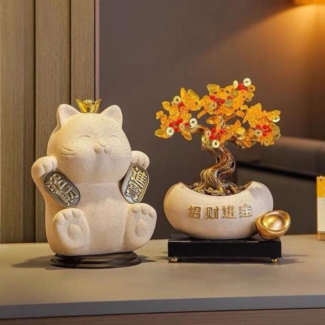 免運 招財貓 入厝禮物 招財擺飾 前臺擺件 家居裝飾品 開業禮物 客廳裝飾 喬遷禮品 交換禮物