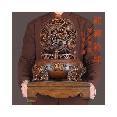 ⭐免運 開光 龍轉乾坤鼎擺件 風水球 風水招財 風水擺件 聚寶盆 招財擺飾 開幕送禮 聚財招財 擺飾 時來運轉 入厝禮物