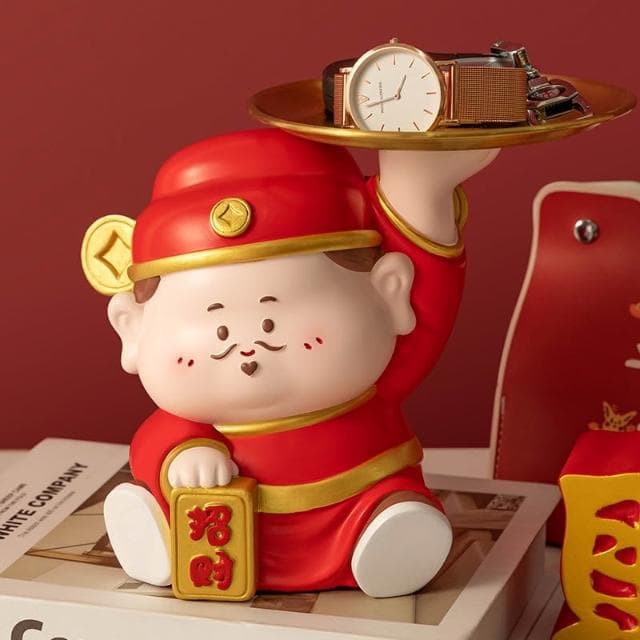 財神爺 新年擺飾 入厝禮物 鑰匙收納 玄關收納 家居擺件 玄關收納 玄關擺件 開業禮品 交換禮物
