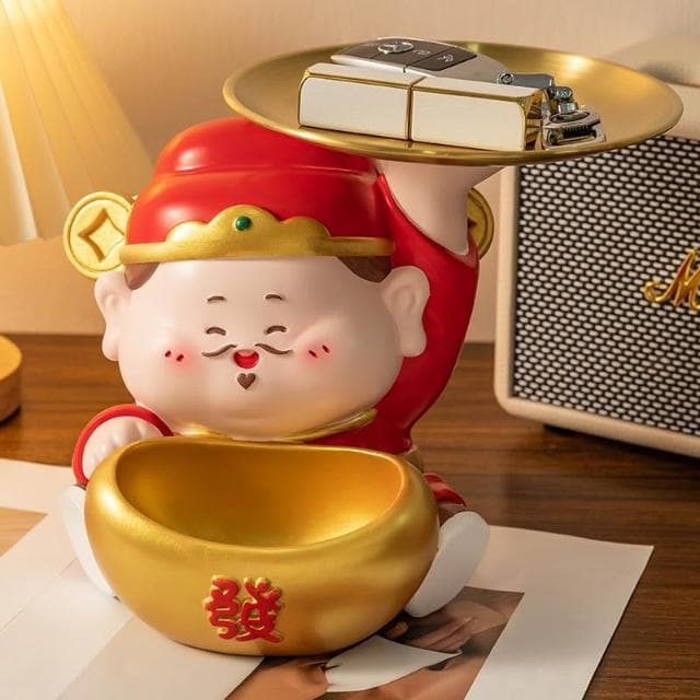 財神爺 新年擺飾 入厝禮物 鑰匙收納 玄關收納 家居擺件 玄關收納 玄關擺件 開業禮品 交換禮物