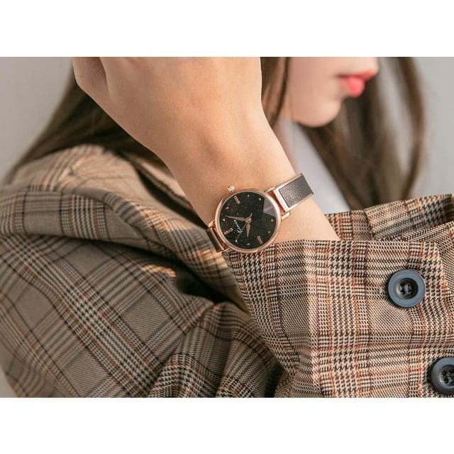 【MUMUSHOP】MUMU TM00314 KIMIO玻璃切面金邊時尚女錶 氣質 時尚 女錶 星光 鑽石 閃爍星空 聖誕交換禮物