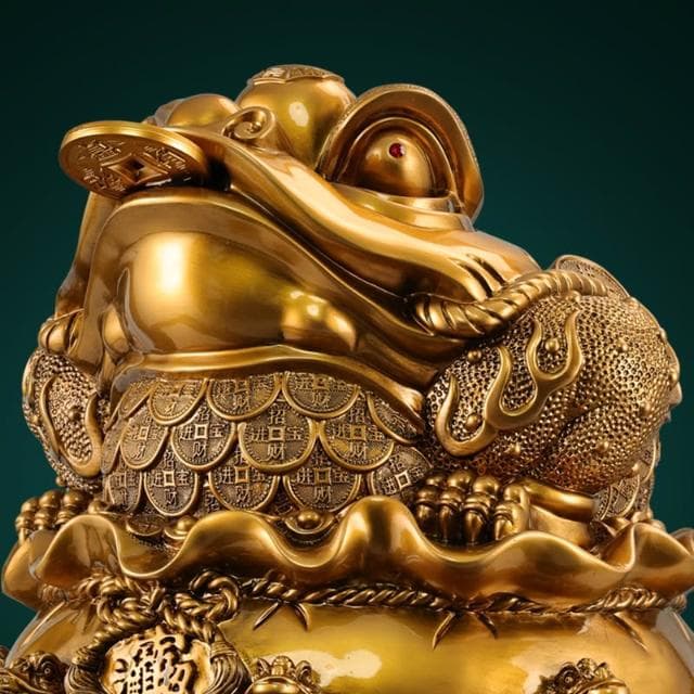 鎏金銅金蟾招財擺件八方來財三足蟾蜍店鋪開業送禮客廳高檔裝飾品
