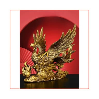純銅鳳凰 瑞獸展翅火鳳凰 鳳凰擺件 擺件 招財擺飾 招財 開運 呈祥 玄關擺飾 喬遷 開幕 禮物