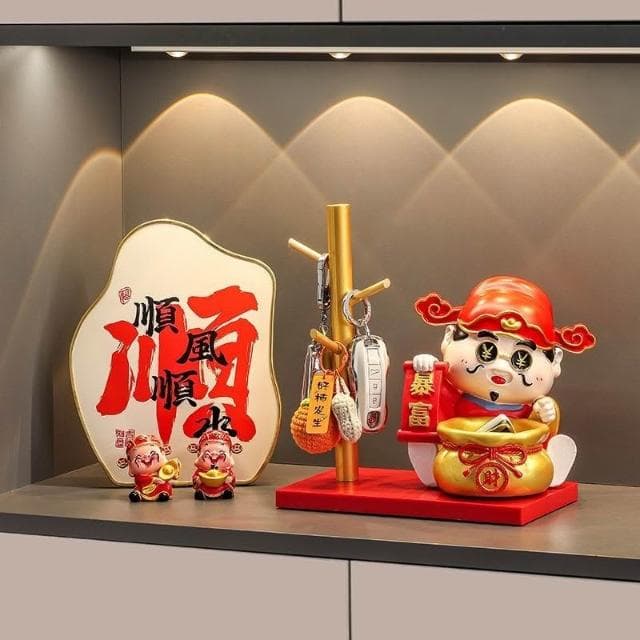財神爺 新年擺飾 入厝禮物 玄關收納 鑰匙收納 家居擺件 玄關擺件 玄關擺飾 招財擺飾 喬遷 開幕 開幕送禮