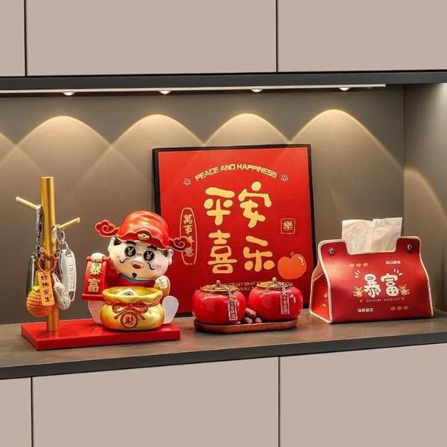 財神爺 新年擺飾 入厝禮物 玄關收納 鑰匙收納 家居擺件 玄關擺件 玄關擺飾 招財擺飾 喬遷 開幕 開幕送禮