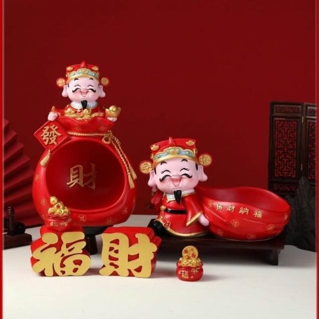 財神爺招財聚財擺件傢用辦公室店鋪傢居飾品開業送禮喬遷之喜禮物
