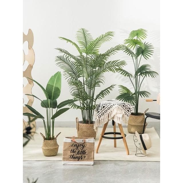 北歐ins風 散尾葵 仿真綠植 植物假綠植盆栽 落地室內裝飾假樹模擬樹 植物盆栽 商業擺飾假花