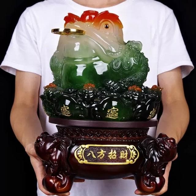 仿玉金蟾工藝品擺件客廳辦公桌店鋪收銀臺擺設開業喬遷送禮禮品