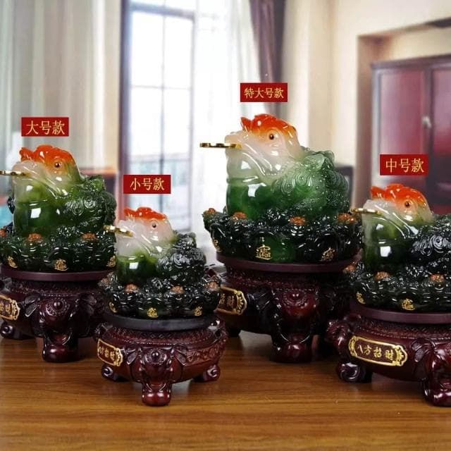 仿玉金蟾工藝品擺件客廳辦公桌店鋪收銀臺擺設開業喬遷送禮禮品