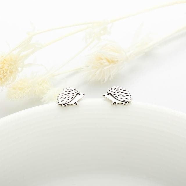 【Angel & Me】刺蝟 Hedgehog s925純銀耳環 生日禮物 情人節送禮