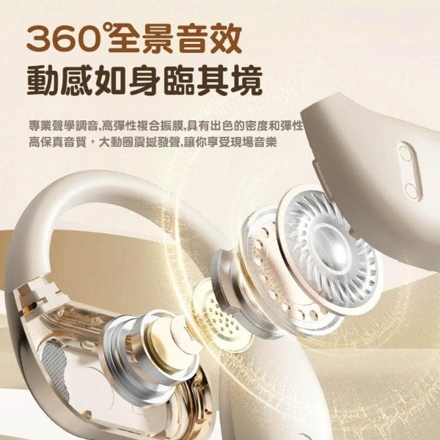 柏林之聲無線藍芽耳機耳掛式 開放式ows藍芽無線耳機 降噪藍牙耳機 不入耳真無線耳機 運動型耳機防水防汗 超長續航耳機