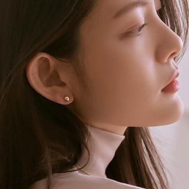 【MoonDy】飾品 耳環 女生耳環 925純銀 圓球 耳釘 小耳環 防過敏耳環 純銀耳環 925銀針 耳飾 簡約 時尚