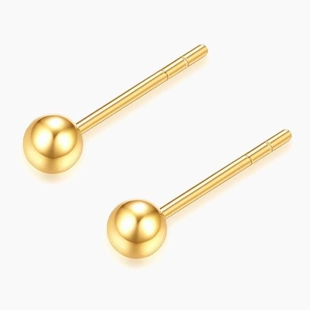 【MoonDy】飾品 耳環 女生耳環 925純銀 圓球 耳釘 小耳環 防過敏耳環 純銀耳環 925銀針 耳飾 簡約 時尚