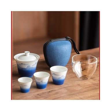 陶瓷快客杯一壺三杯便攜旅行隨身泡茶壺戶外旅遊出差茶具旅行裝