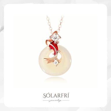 【SOLARFRi】新款設計項鍊｜玉見福鯉女士項鏈可調鍊圍大小 附品牌禮盒包裝(閨蜜女友老婆情人生日交換聖誕禮物)