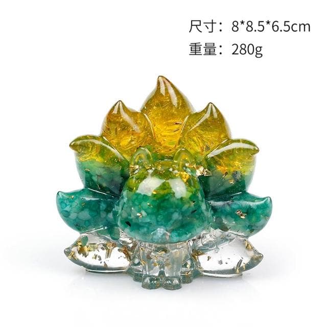 【Paiya 派亞】水晶碎石九尾狐狸公仔原創家居車擺件客廳床頭禮物情侶禮物