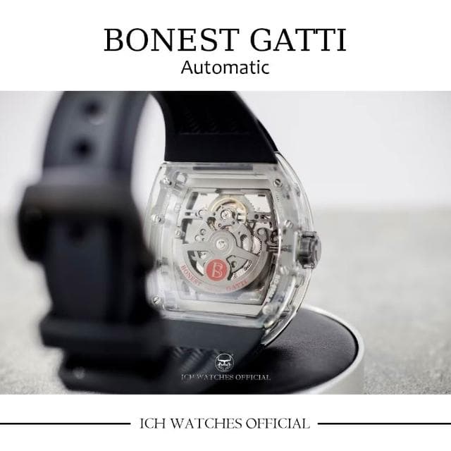 【BONEST GATTI】ICHco 實體門市 德國Bonest Gatti 酒桶錶系列BG9980-A1鏤空機械錶-男錶女錶手錶RM錶運動錶生日禮物情人節禮物